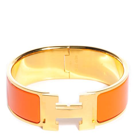 hermes clic clac orange|orange Hermes clic clac bracelet.